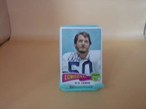 CARTOLINA 75 TOPPS FIRMATA D D D LEWIS DALLAS COWBOYS #50 RIP! - Foto 1 di 1