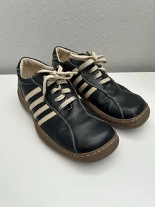 Steve Madden Stevies Leather Tennis Shoes Shooter Black Women’s Size 8 B - Picture 1 of 13