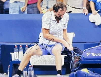 Daniil Medvedev Signed 8x10 Photo Throwing A Fit At US Open Autographed  - Image 1 of 2