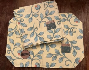 Pfaltzgraff French Quarter Linen Cloth 4 Placemats & 4 Napkins Yellow Green NEW - Bild 1 von 7