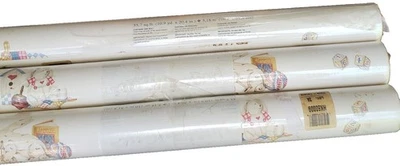 Lote de 3 Bloques de Papel Pintado Abrazos y Besos Madera Relleno Conejito Patchwork Guardería Foto 1 de 4