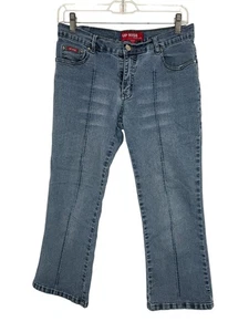 Pantalones de mezclilla azul capri tiro bajo Uprise Y2K para mujer talla 5/6 - Imagen 1 de 10
