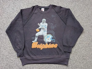 Vintage Miami Dolphins Sweatshirt Herren Large schwarz NFL American Football Pullover - Bild 1 von 13