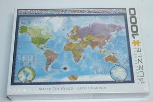 EuroGraphics Map of The World Jigsaw Puzzle 1000 Pieces (2023) NEW - Picture 1 of 3
