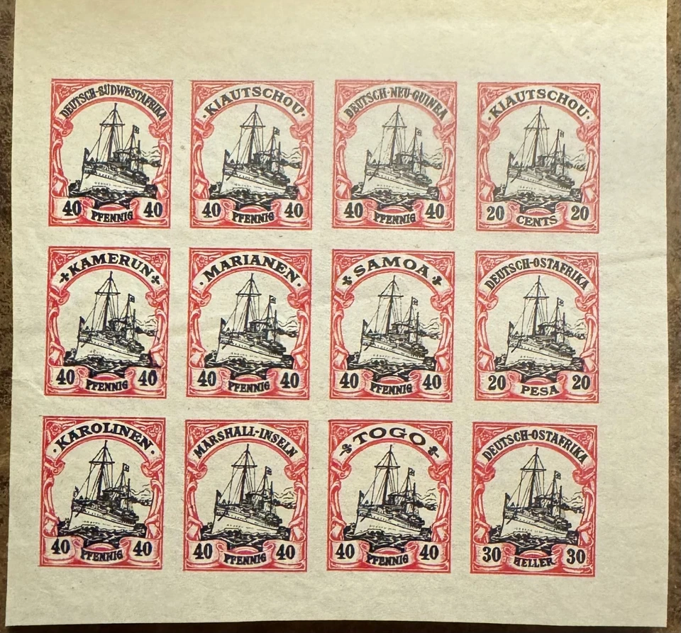 1900 bloc Togo Samoa Kiautschou Kamerun Karolinen SMY Hohenzollern nf sans gomme - Photo 1/1