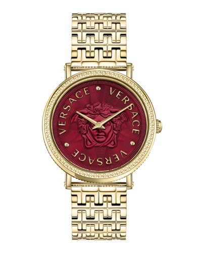 Orologio Versace Donna V Dollar IP Oro Giallo 37mm Bracciale Moda