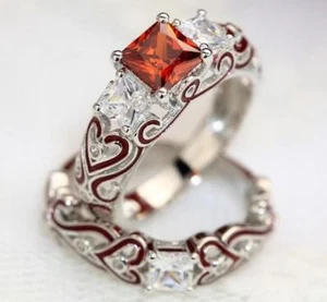 2 Stück AAA Zirkon Ehering Set in Sterlingsilber - Bild 1 von 5