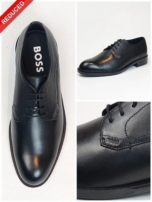 HUGO BOSS TAYIL DERBY BLACK LEATHER SHOES DRESS/FORMAL/BUSINESS UK 6.5 RRP £199 - Image 1 of 4