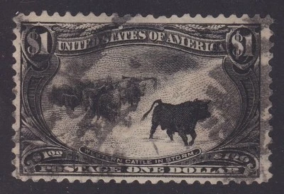 US 292 $1 Trans-Mississippi Used VF SCV $700 - Image 1 of 2