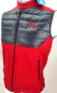NUOVO Miami University Redhawks Columbia Omni-Wick Full Zip Element Gilet Uomo M - Foto 1 di 11