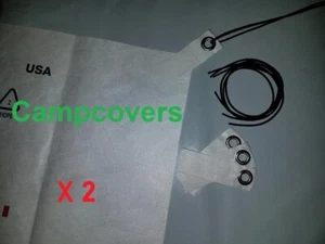 8 DuPont Tyvek Adhesive Grommet Tabs for Ground Sheets - Tent Footprints - Tarps - Picture 1 of 7