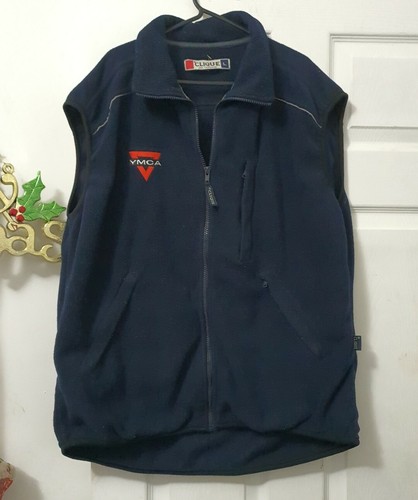 ALEXANDER MCQUEEN Clique Gilet Navy Blue Basic Softshell Sleeveless Vest Coat Jacket UK Size L