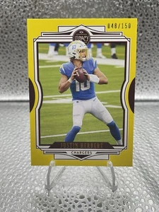 2021 Panini Legacy Yellow 48/150 Justin Herbert #43 - Picture 1 of 2