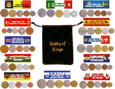 60 OLD COINS FROM 12 DIFFERENT COUNTRIES IN EUROPE. COLLECTIBLE COINS FOR GIFTS - Image 1 of 3