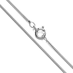 9ct White Gold Curb Pendant Chain 16" 18" 20" - Choice of Length