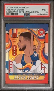 2024 Leinwand Marketing Stephen Curry Louis Wes 2974 LUMINANCE PRISMA - PSA 9 selten - Bild 1 von 3
