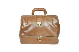 BORSA MEDICO DOTTORE INFERMIERE VERA PELLE 100% VANO PORTA STRUMENTI LAVORO - Foto 1 di 4