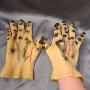 Scary Hand Gloves Halloween Haunted Cosplay Horror Silicone Costume Monster - Picture 1 of 8