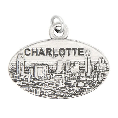 Dije LGU® de plata esterlina Charlotte Carolina del Norte (con opciones) Foto 1 de 2