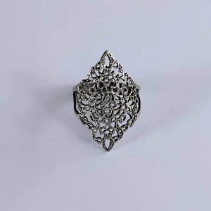 Anillo de plata 92,5% anillo de cóctel hecho a mano diseño original joyería talla 9 - Imagen 1 de 14