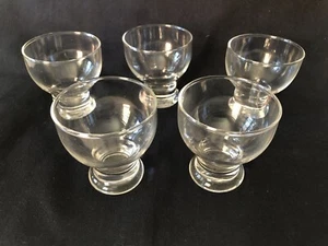 Set 5 Cocktail/Saft/Cordial Fuß Standfuß 4 Unzen Klare Gläser oder Tassen - Bild 1 von 13