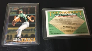 TODD VAN POPPEL 1993 BOWMAN ROOKIE TOP PROSPECT FOIL PREMIUM CARD #371 A'S - Picture 1 of 1