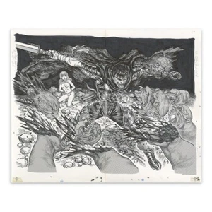 BERSERK Official Limited Manga Art Chara Fine Paintings H Reproduction Genuine - Picture 1 of 2