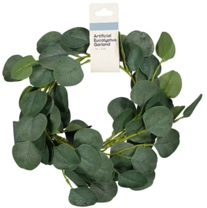 EUCALYPTUS GARLAND- 1mtr (3.3ft)- ARTIFICIAL, CHRISTMAS, WREATH, DECOR, GREENERY - Picture 1 of 3
