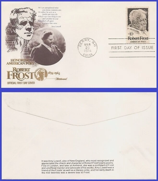 USA5 #1526 U/A FLEETWOOD 5 FDC   Robert Frost - Image 1 of 1