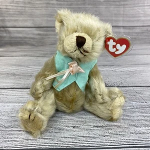 "Oso de peluche TY Attic Treasures Olivia 10"" difuso bronceado suave juguete de peluche" - Imagen 1 de 11