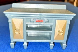 Fisher Price Loving Family Puppenhaus Esszimmer blau Buffet Stall grau blau - Bild 1 von 9