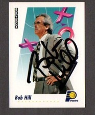 Bob Hill 1991-92 Skybox  authentic autographed card Pacers