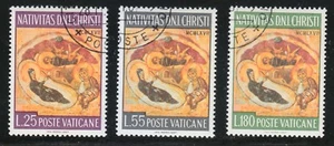 Vatican 1968 CTO Sc 458-460 Christmas. Nativity, paintings - Picture 1 of 1