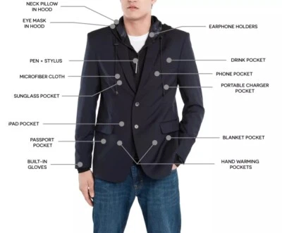 Blazer Baubax Hombre 15 características que resolvieron los problemas muchos viajeros TALLA S
