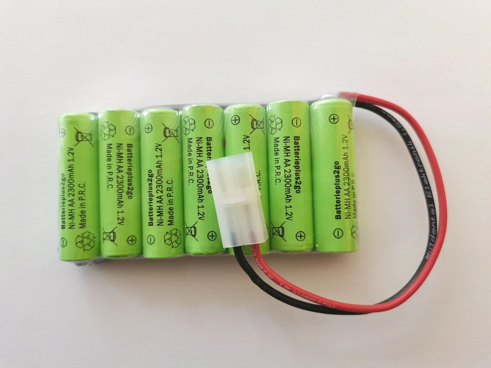 Batterieplus2go 7er Akkupack mit Tamiya-Stecker 8,4V 2300mAh NiMH AA Mignon - Bild 1 von 1