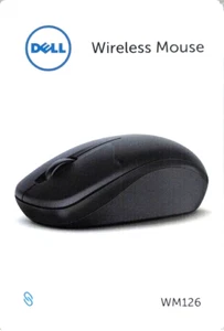 Original Dell WM126 RF Wireless Optical Mouse 1000 DPI Ambidextrous BLACK - Picture 1 of 3