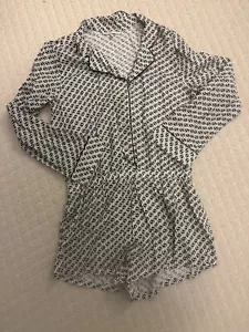 Victoria’s Secret Black Reindeer Pajama Romper Size Mediu - Picture 1 of 1