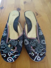 beaded slip on shoes
