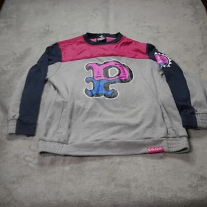 Pink Dolphins Men’s X-Large Grey Pink Blue Multi Graphic Streetwear Sweatshirt - Foto 1 di 19