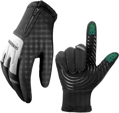ROCKBROS Fahrradhandschuhe Herren Damen Motorrad Handschuhe Warm Winddicht M-XXL