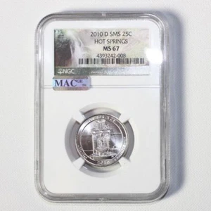 2010 D SMS Hot Springs Quarter NGC & MAC MS67 **Rev Tye's Coin Stache** #2008146 - Picture 1 of 4