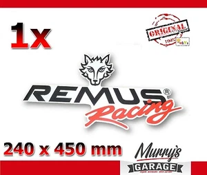 Remus Exhaust 240x450mm Aufkleber, Sticker, Autocollant, Étiquette Sportauspuff - Picture 1 of 2
