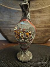 Vintage SAN MARINO Petit vase en céramique avec poignée avec décor de lave épais