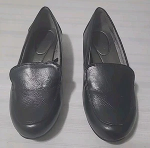 LIFE STRIDE WOMEN'S SOFT SYSTEM DARLING BLACK FLATS LOAFERS SHOES 6.5W COMFORT  - Picture 1 of 13