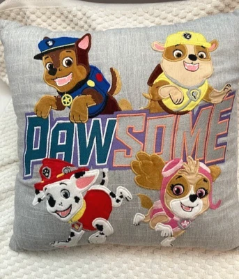 Pottery Barn Kids Pillow PawPatrol NickelodeanCartoon Appliques Embroidered 2000 - Image 1 of 4