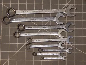 Mac Tools 9Pc SAE Combination Wrench Set 5/16" 3/4" 12Pt 6Pt CW CH CW24 - Picture 1 of 4