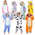 Children Pajamas Girls Boys Flannel Sleepsuit Hoodie Cosplay Party Xmas Gift Hot