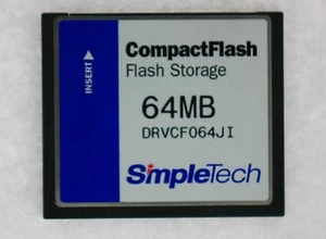 64MB 50pin CF CompactFlash Card Simpletech DRVCF064JI - Bild 1 von 2