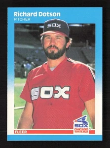Richard Dotson 1987 Fleer #495 Glossy Chicago White Sox MLB - Picture 1 of 2