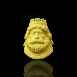 Crown King Pipe By Ege Handmade Block Meerschaum-NEW With Fitted Case CASE#761 - Picture 1 of 10